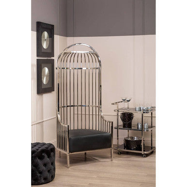 Alvaro Chrome Drinks Trolley