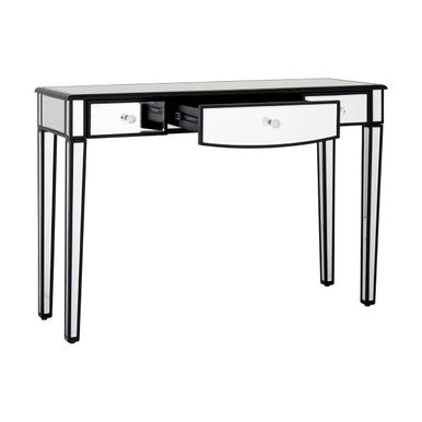 Graciela 3 Drawer Console Table With Mirrored Frame