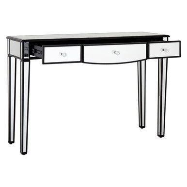 Graciela 3 Drawer Console Table With Mirrored Frame