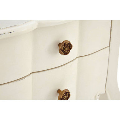 Loire 2 Drawer White Bedside Table