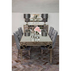 Knightsbridge Mirrored Glass Dining Table - Luxury Dining Room Furniture
