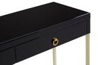 Kensington Townhouse Black Mirror Console Table With Gold Frame