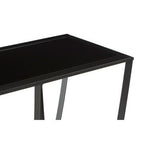 Trento Console Table With Black Glass Top