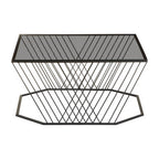 Trento Coffee Table With Grey Glass Top