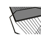 Trento Coffee Table With Grey Glass Top