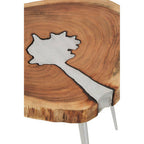 Almora Acacia Wood Log Side Table