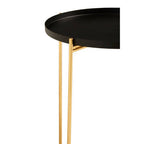 Templar Black Finish Round Top Side Table