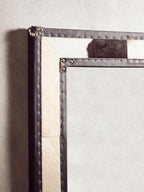 Kensington Townhouse Black And White Genuine Cowhide Wall Mirror