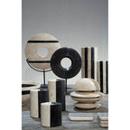 Sura Set Of 4 Cream And Black Marble Coasters