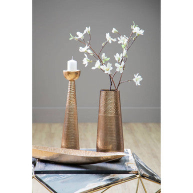 Solis Gold Finish Vase