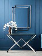 Esma Small Ribbed Blue Glass Vase