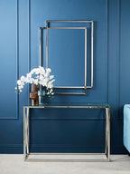 Esma Small Ribbed Blue Glass Vase