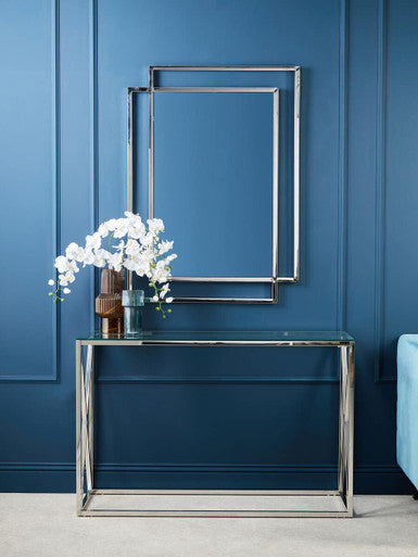 Esma Small Ribbed Blue Glass Vase