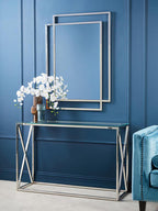 Esma Small Ribbed Blue Glass Vase