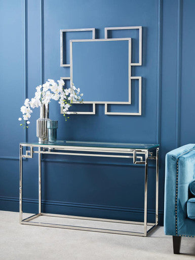 Esma Small Ribbed Blue Glass Vase