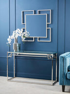 Esma Small Ribbed Blue Glass Vase