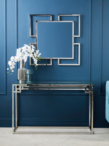 Esma Small Ribbed Blue Glass Vase