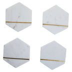 Sena Set Of Four White Marble Coasters