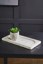 Tibor Travertine Rectangular Decorative Tray