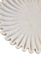 Savio Large White Fluted Marble Bowl