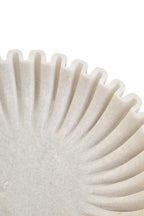 Savio Large White Fluted Marble Bowl