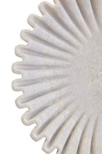 Savio Large White Fluted Marble Bowl