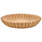 Savio Large Ochre Fluted Marble Bowl