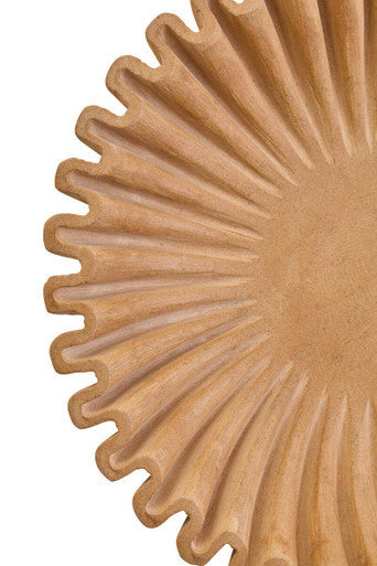 Savio Large Ochre Fluted Marble Bowl