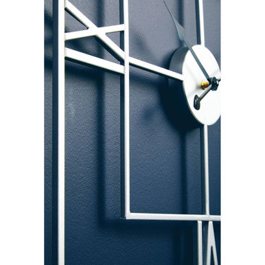 Kent Large Silver Finish Square Wall Clock