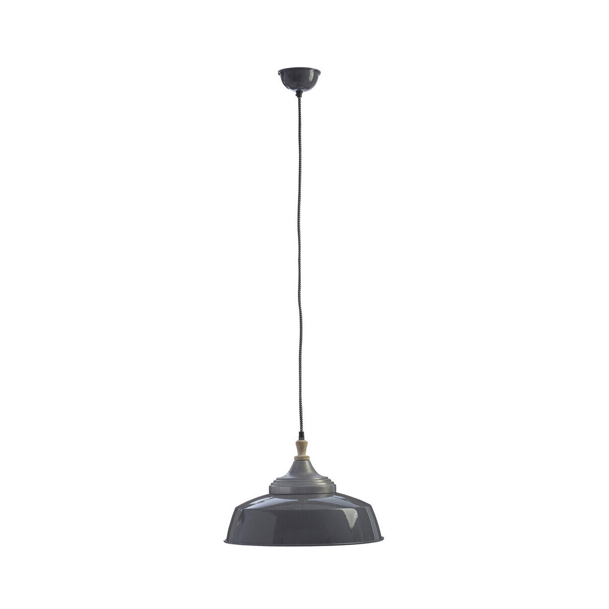 Oslo Grey Large Pendant Light - Scandinavian Ceiling Light with Adjustable Cord