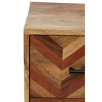 Boho Two Drawer Bedside Table In Mango Wood