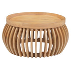 Jodhpur Solid Wood Small Round Low Coffee Table