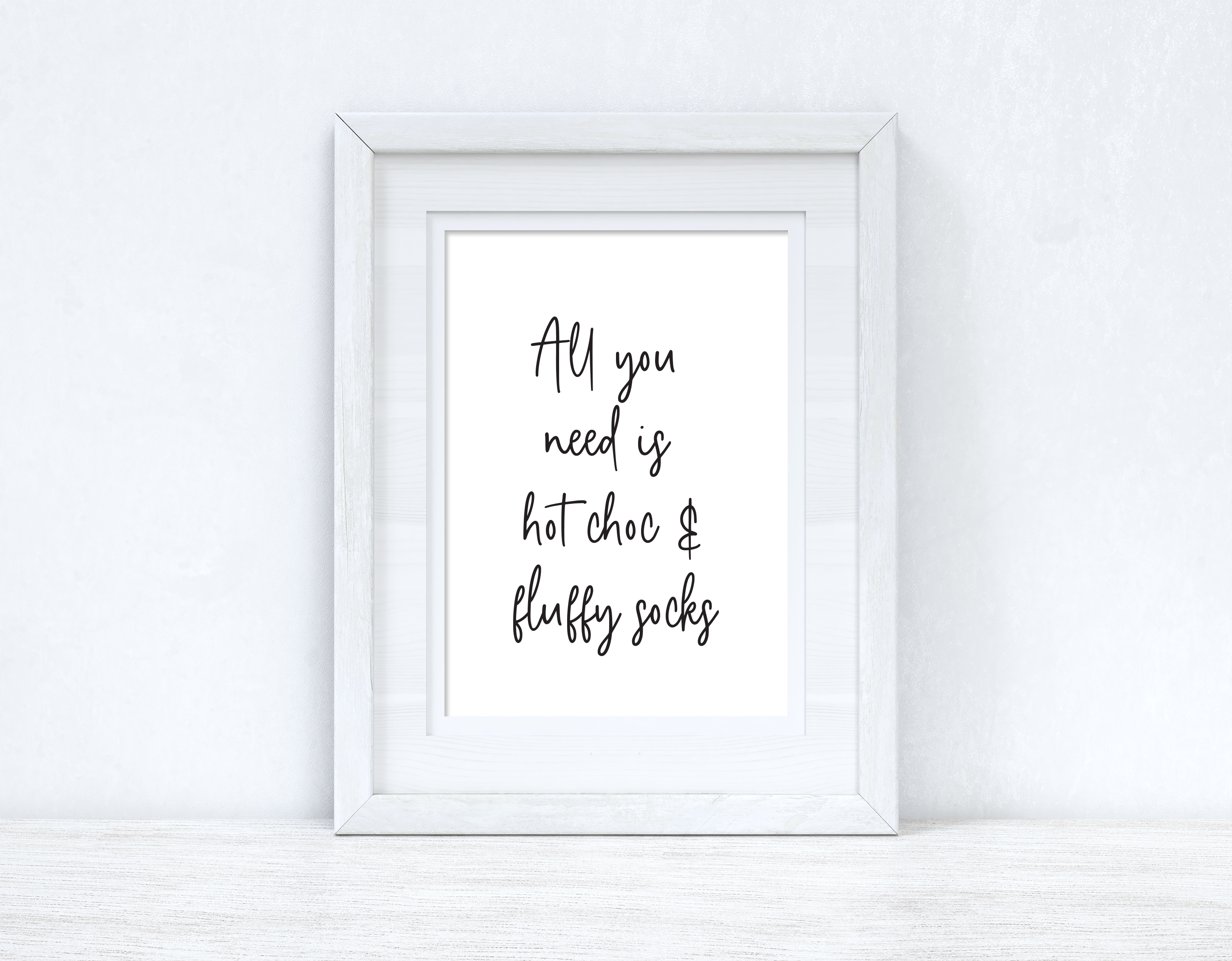 All You Need Is Hot Choc Autumn Kitchen Seasonal Wall Home Decor Print