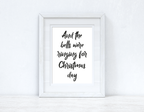And The Bells Were Ringing Winter Christmas Seasonal Wall Home Decor Print