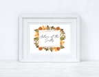 Personalised Autumn At The (Surname) Autumn Seasonal Wall Home Decor Print