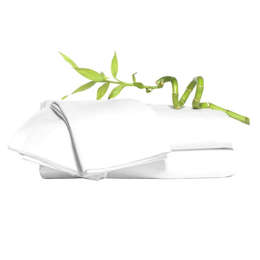 Bamboo Duvet Cover Bed Set in White Euphoric Bedding