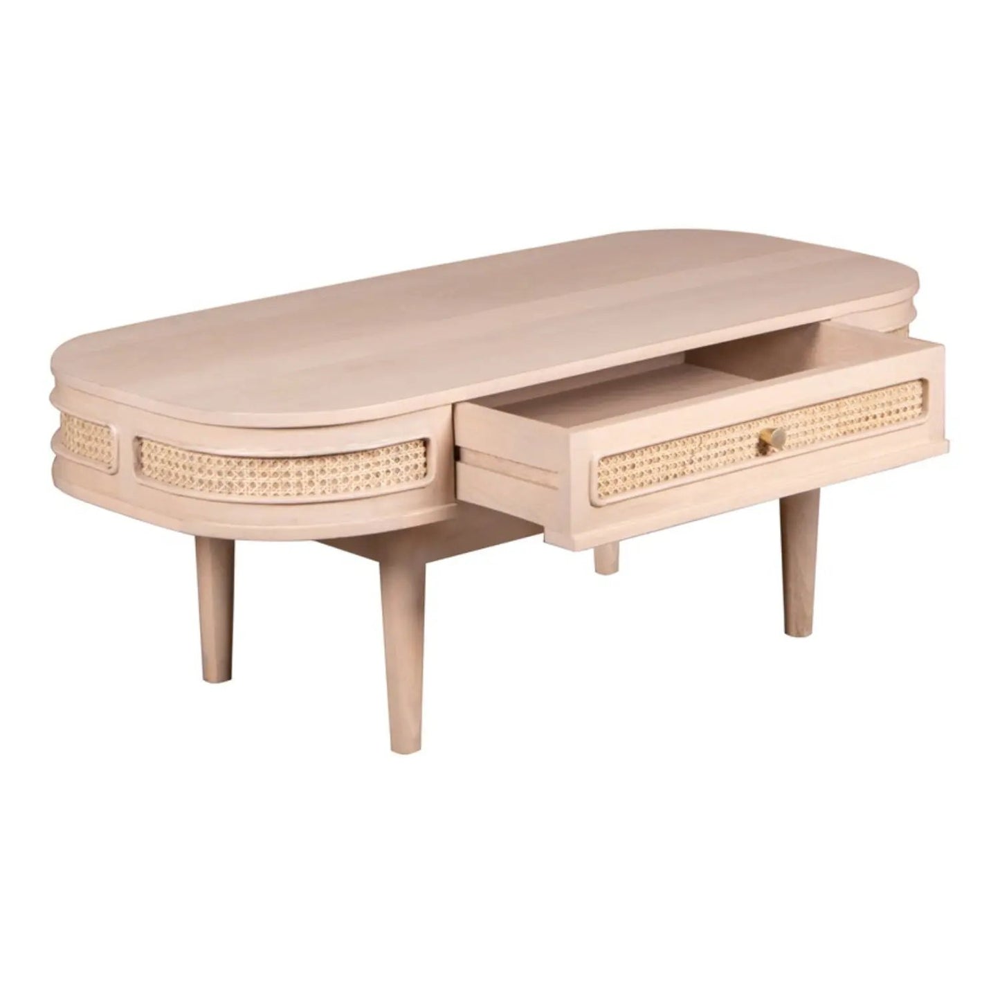 Chester Cane And Wood 1 Drawer Coffee Table Verty Furniture