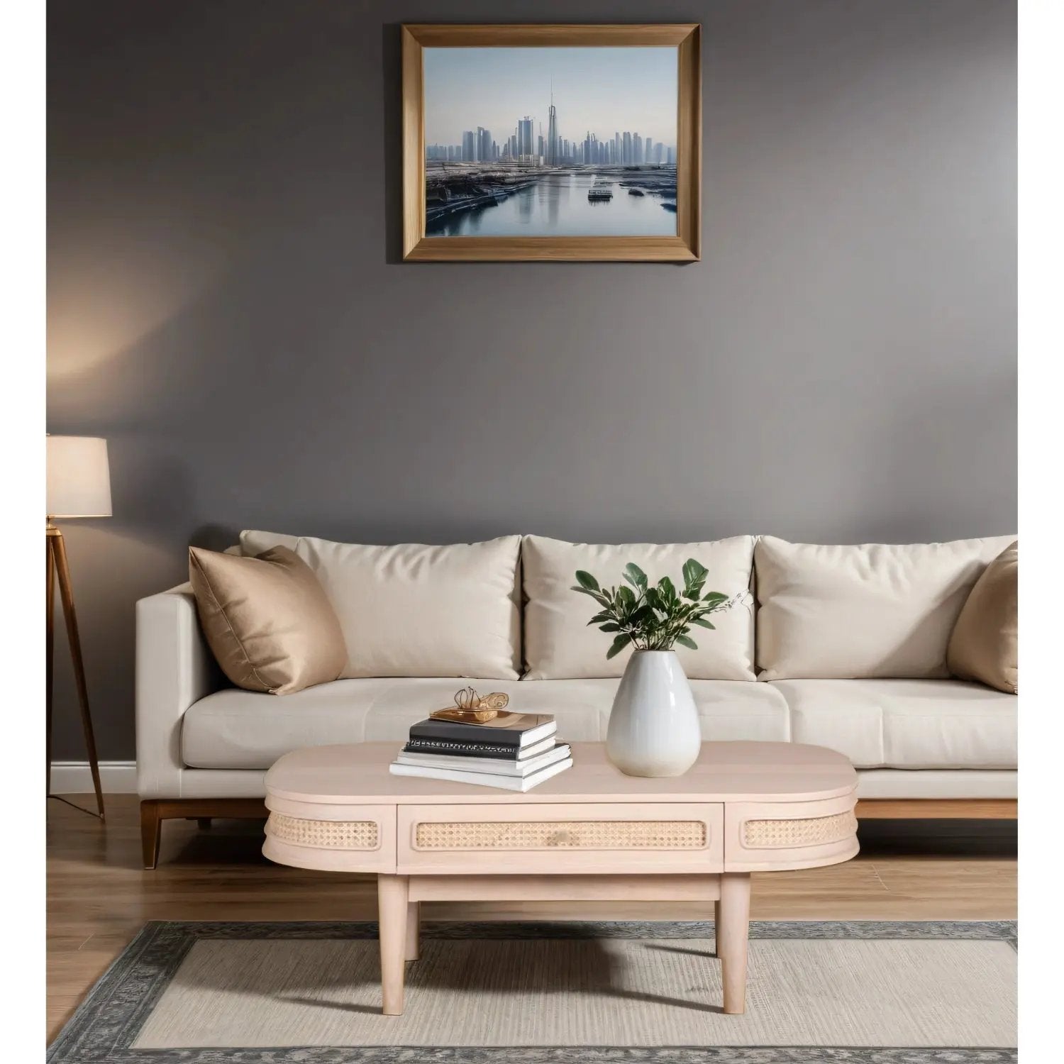 Chester Cane And Wood 1 Drawer Coffee Table Verty Furniture