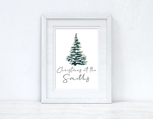 Personalised Christmas At The Surname Tree Winter Christmas Seasonal Wall Home Decor Print WinsterCreations™ Official Store