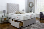 Regal Divan Bed Set with Tall Button Headboard