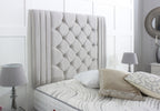 Regal Divan Bed Set with Tall Button Headboard