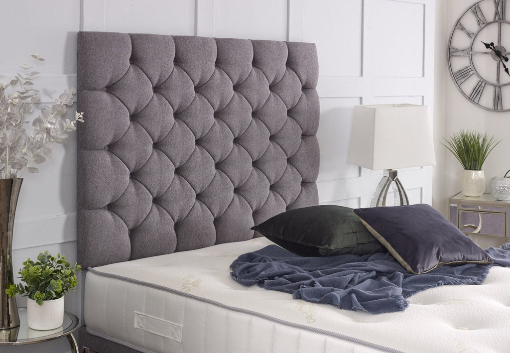 Chessington Divan Bed Set with Tall Button Headboard