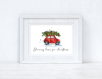 Driving Home For Christmas Seasonal Wall Home Decor Print