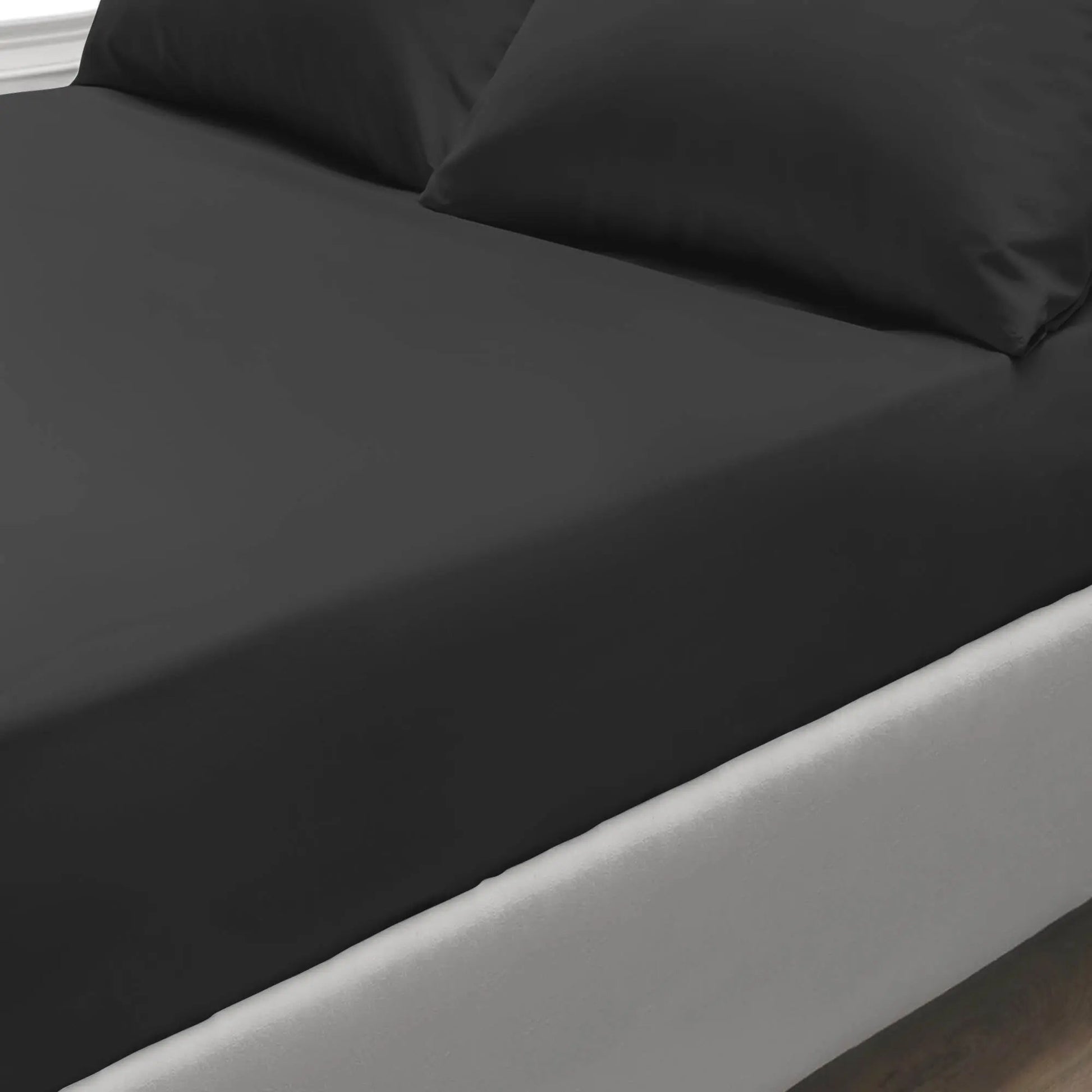 Pure Egyptian Cotton Duvet Cover Bed Set in Black Euphoric Bedding