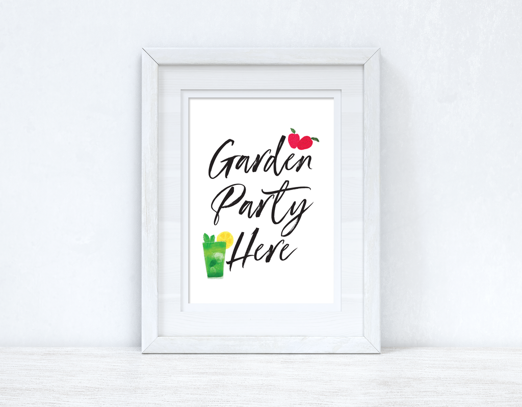 Garden Party Here Summer Seasonal Wall Home Decor Print