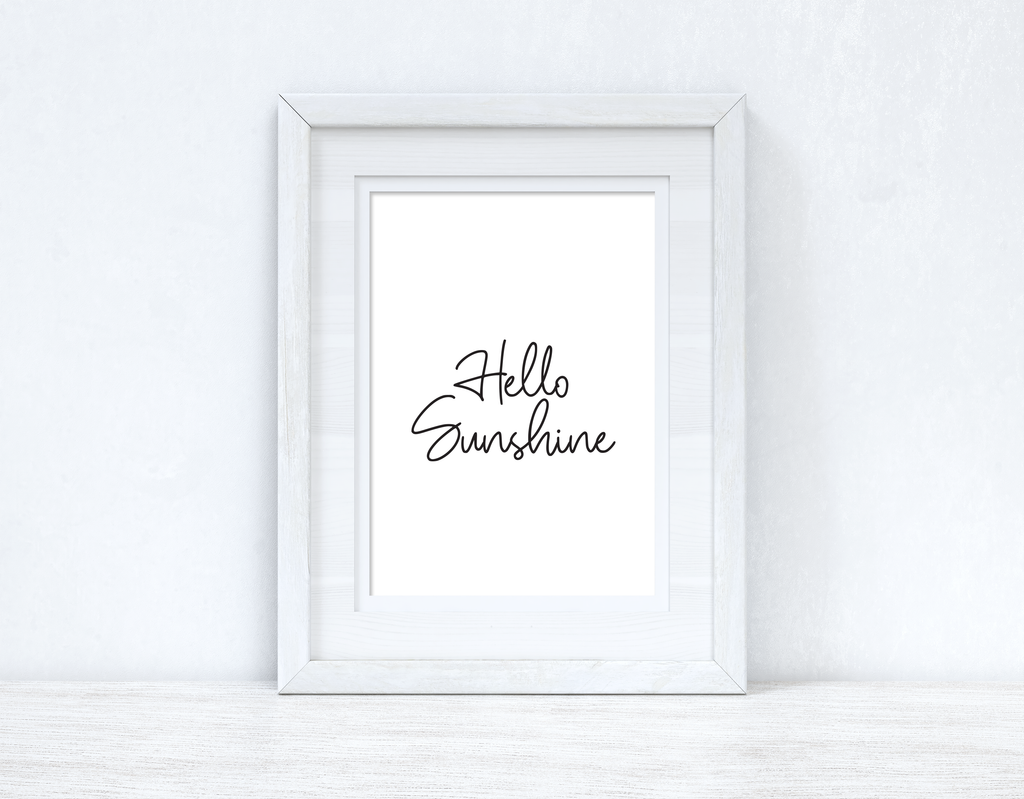 Hello Sunshine Simple Summer Seasonal Wall Home Decor Print