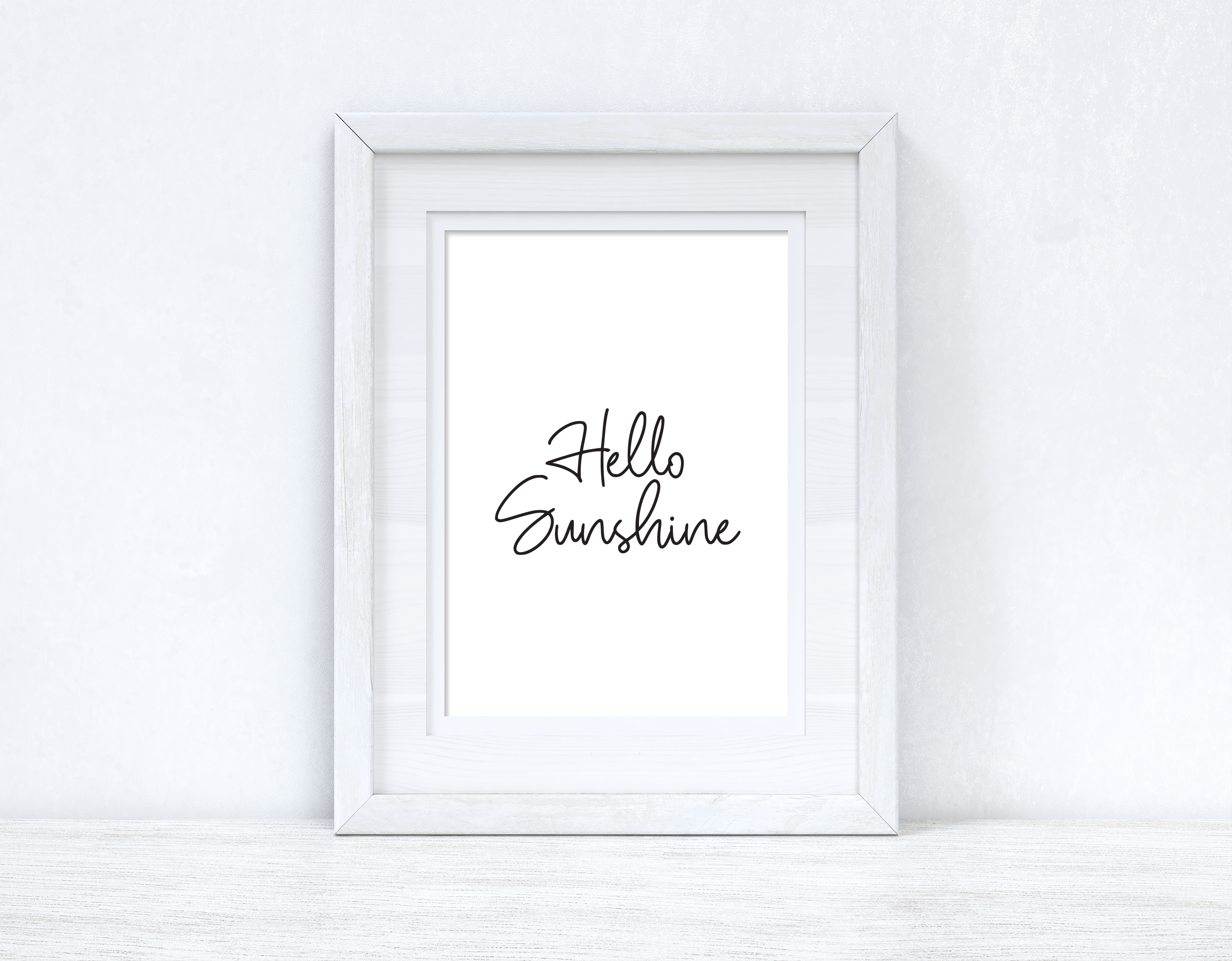 Hello Sunshine Simple Summer Seasonal Wall Home Decor Print
