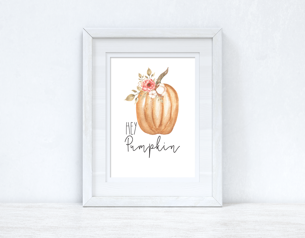Hey Pumpkin Autumn Seasonal Wall Home Decor Print