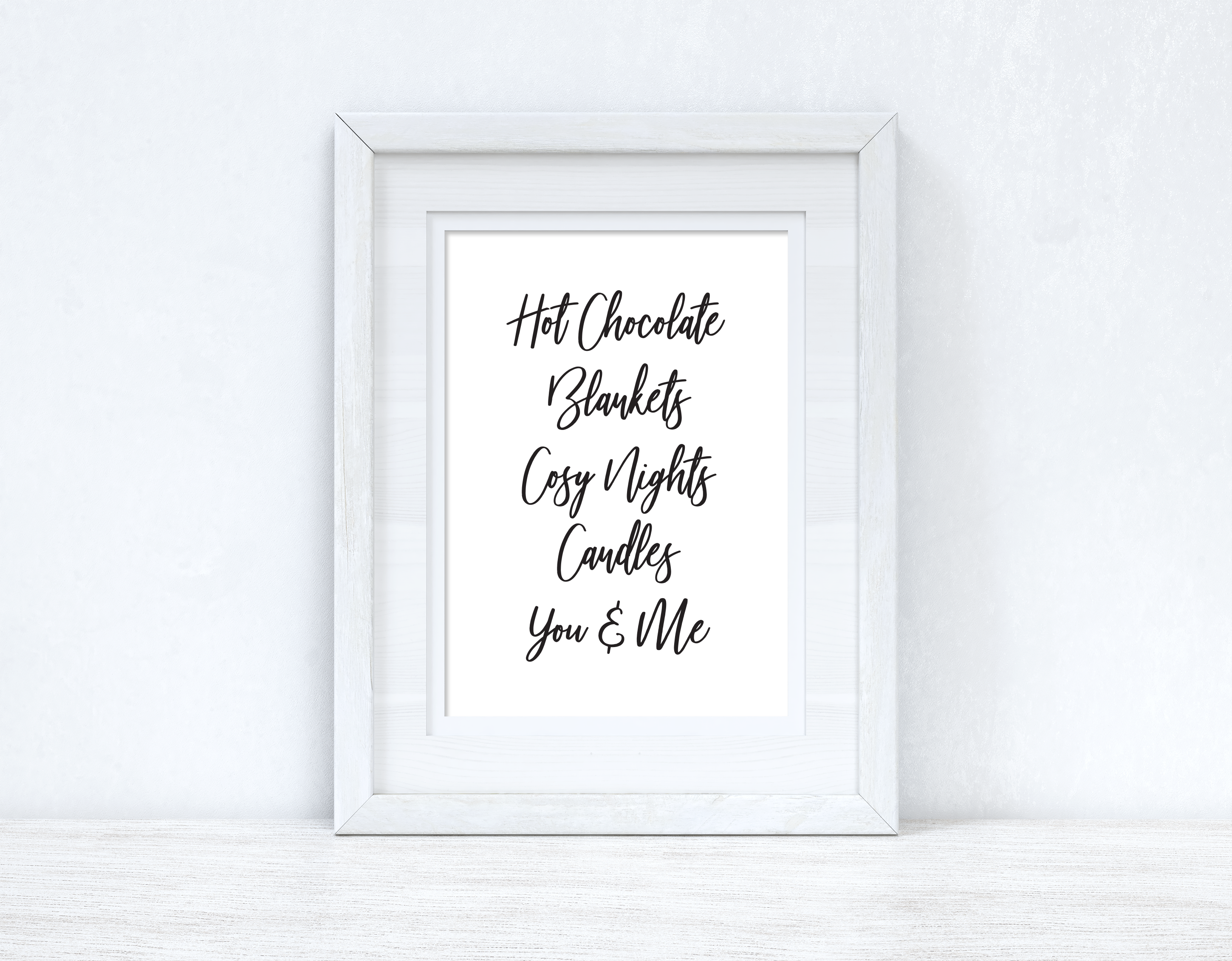 Hot Choc Blankets Cosy Nights Autumn Seasonal Wall Home Decor Print