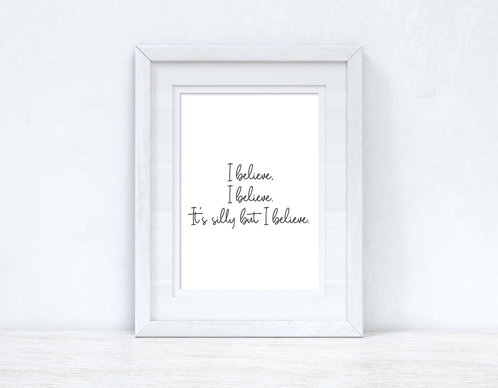 I Believe,I Believe Christmas Seasonal Wall Home Decor Print